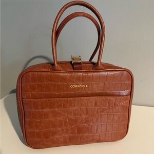 Corkcicle Brown Croc-Embossed Women's lunch bag